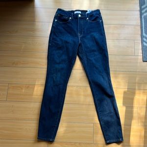 Good American Good Legs dark wash skinny jeans